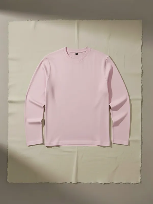 Baby Pink Full Sleeve T-shirts