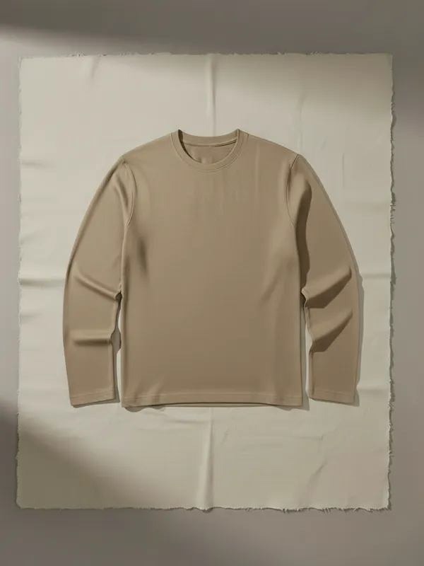 Deep Beige Full Sleeve T-shirts