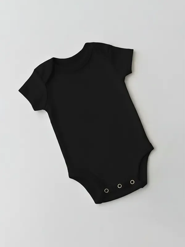 Jet Black Rompers - Half Sleeve