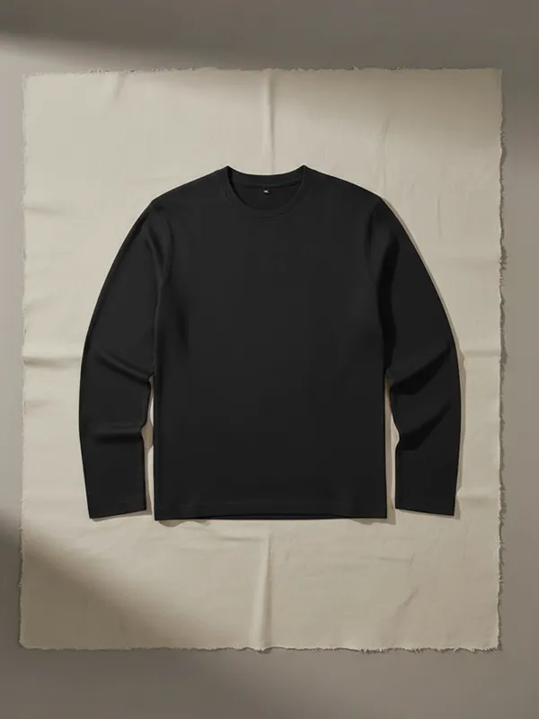 Jet Black Full Sleeve T-shirts