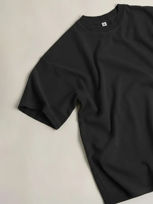 Jet Black Oversized T-shirts