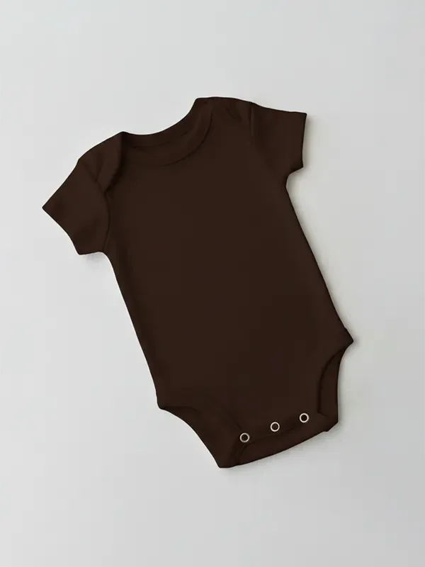 Chocolate Brown Rompers - Half Sleeve