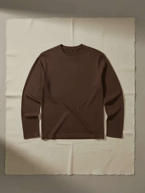 Chocolate Brown Full Sleeve T-shirts