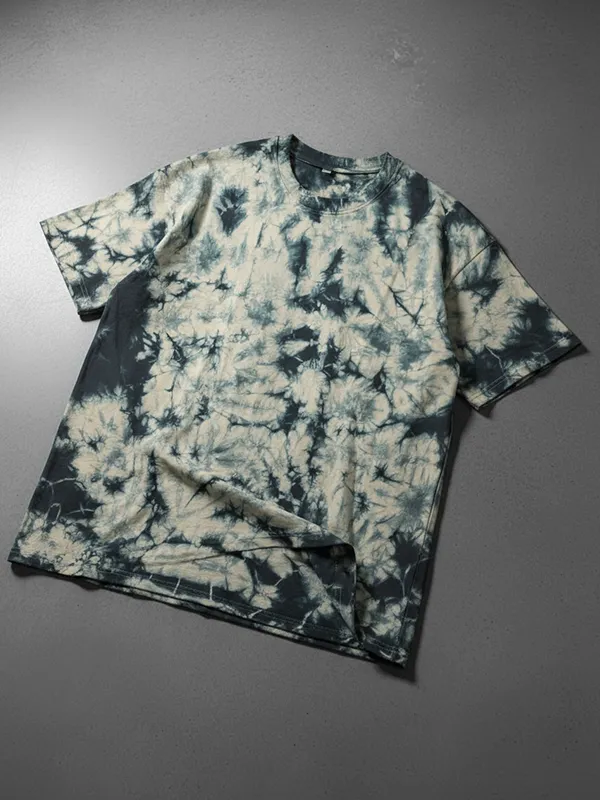 Cement Grey Tie & Dye Oversized T-shirt