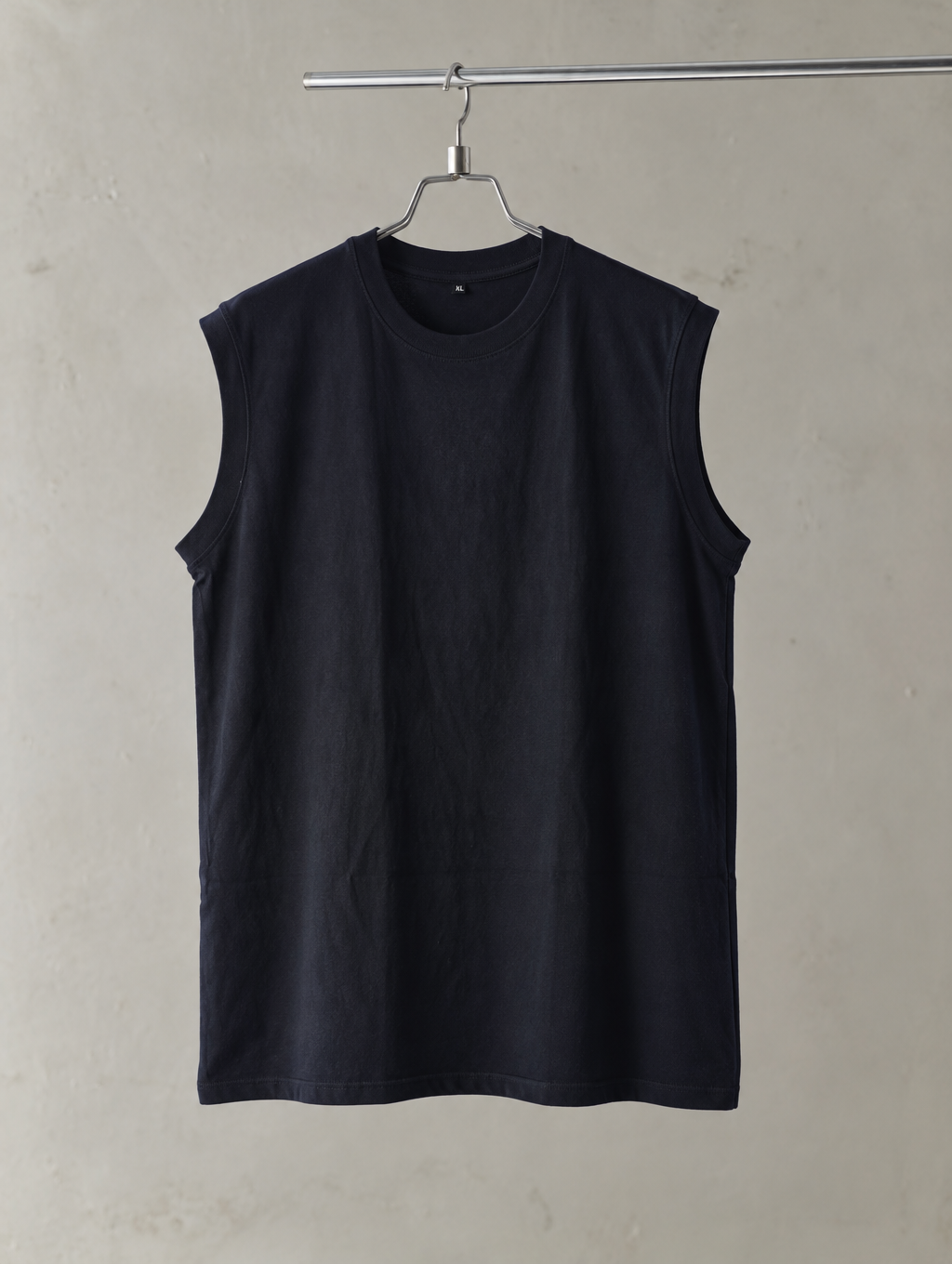 180 GSM Black Sleeveless T-Shirt
