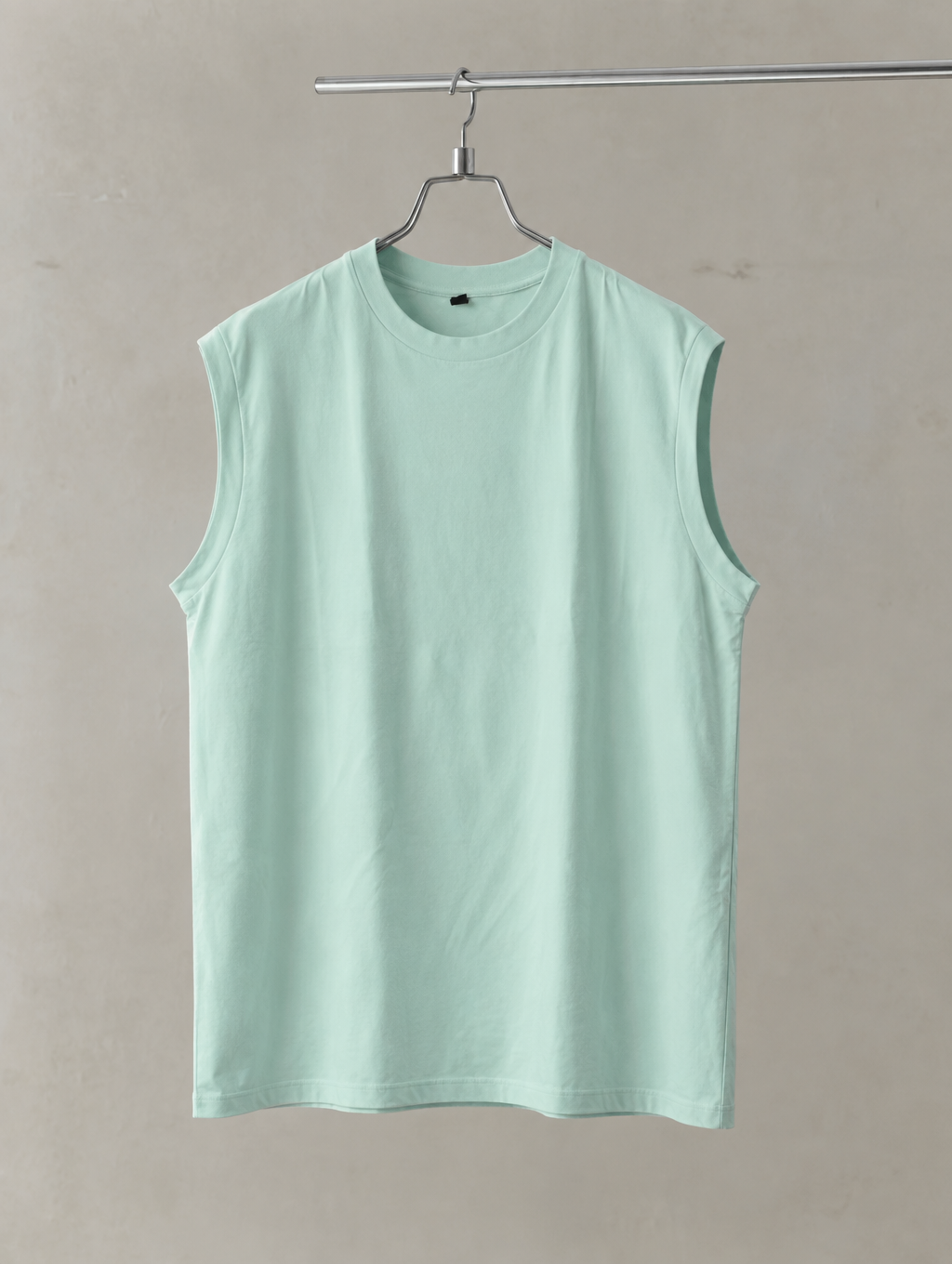 180 GSM Sea Green Sleeveless T-Shirt