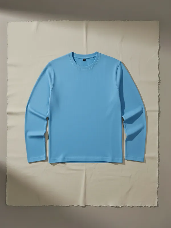 Light Blue Full Sleeve T-shirts