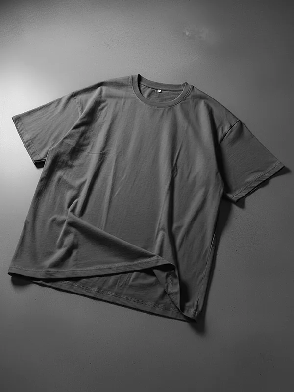 Melange Black Oversized T-shirts