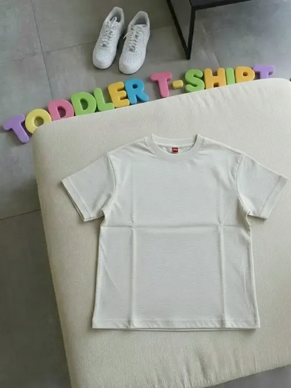Toddler Melange White Single Jersey Regular T-shirt 