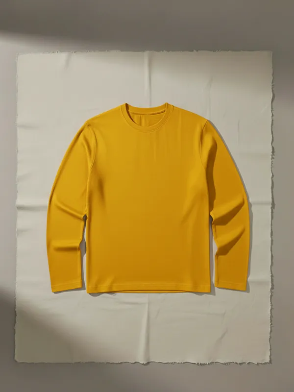 Mustard Yellow Full Sleeve T-shirts