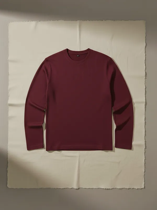 La Maroon Full Sleeve T-shirts