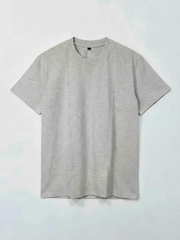 Melange Grey Regular T-shirts