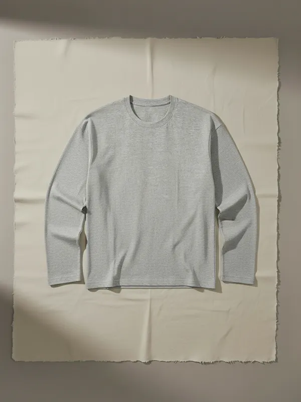 Melange Grey Full Sleeve T-shirts