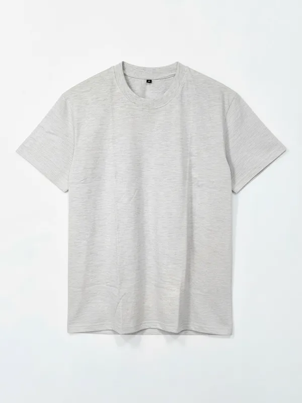 Melange White Regular T-shirts