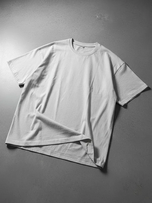 Melange White Oversized T-shirts