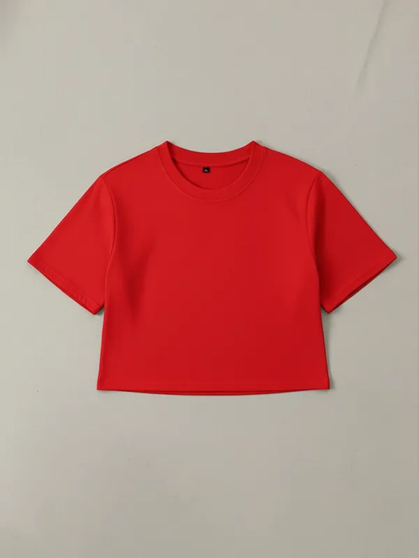 Risk Red 180 GSM Crop Top