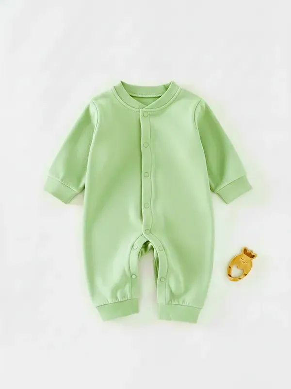 Kids Sea Green Single Jersey Full Romper