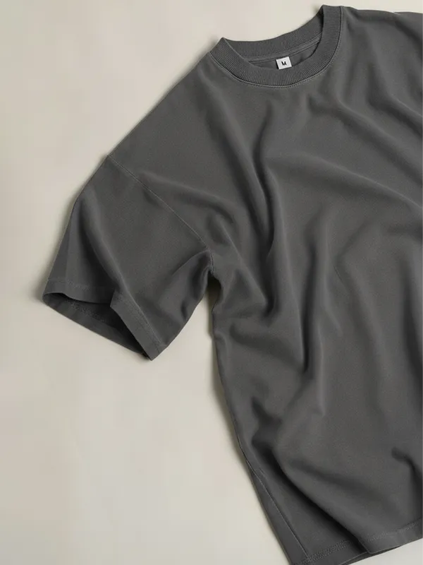 Steel Grey Oversized T-shirts