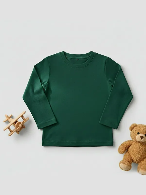 Toddler Teal Green Single Jersey Full sleeve T-shirt  