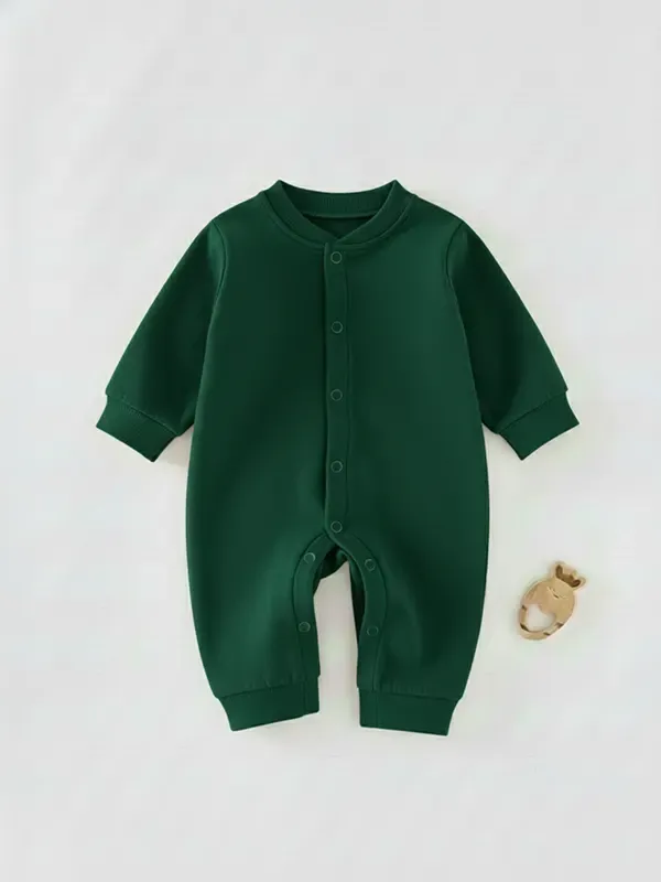 Kids Teal Green Single Jersey Full Romper