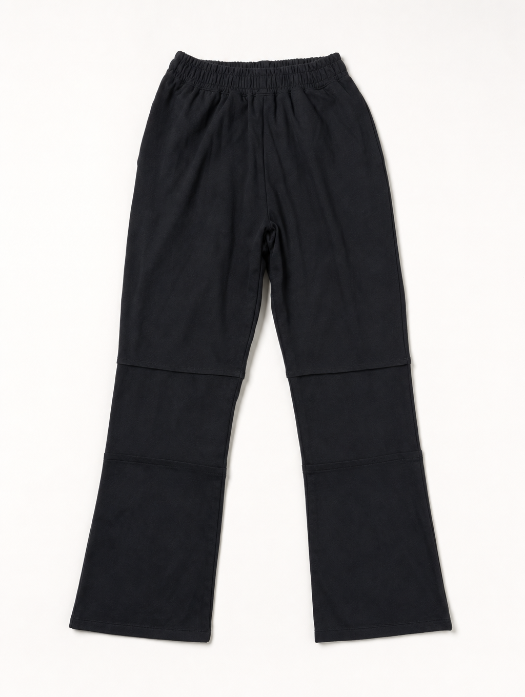 Black Paneled French Terry Track Pant