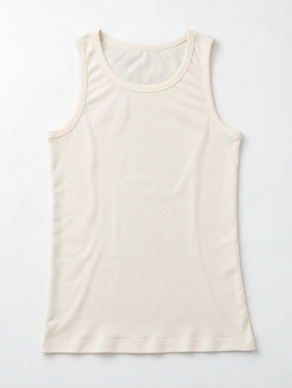Vintage Cream Ribbed Tank Top