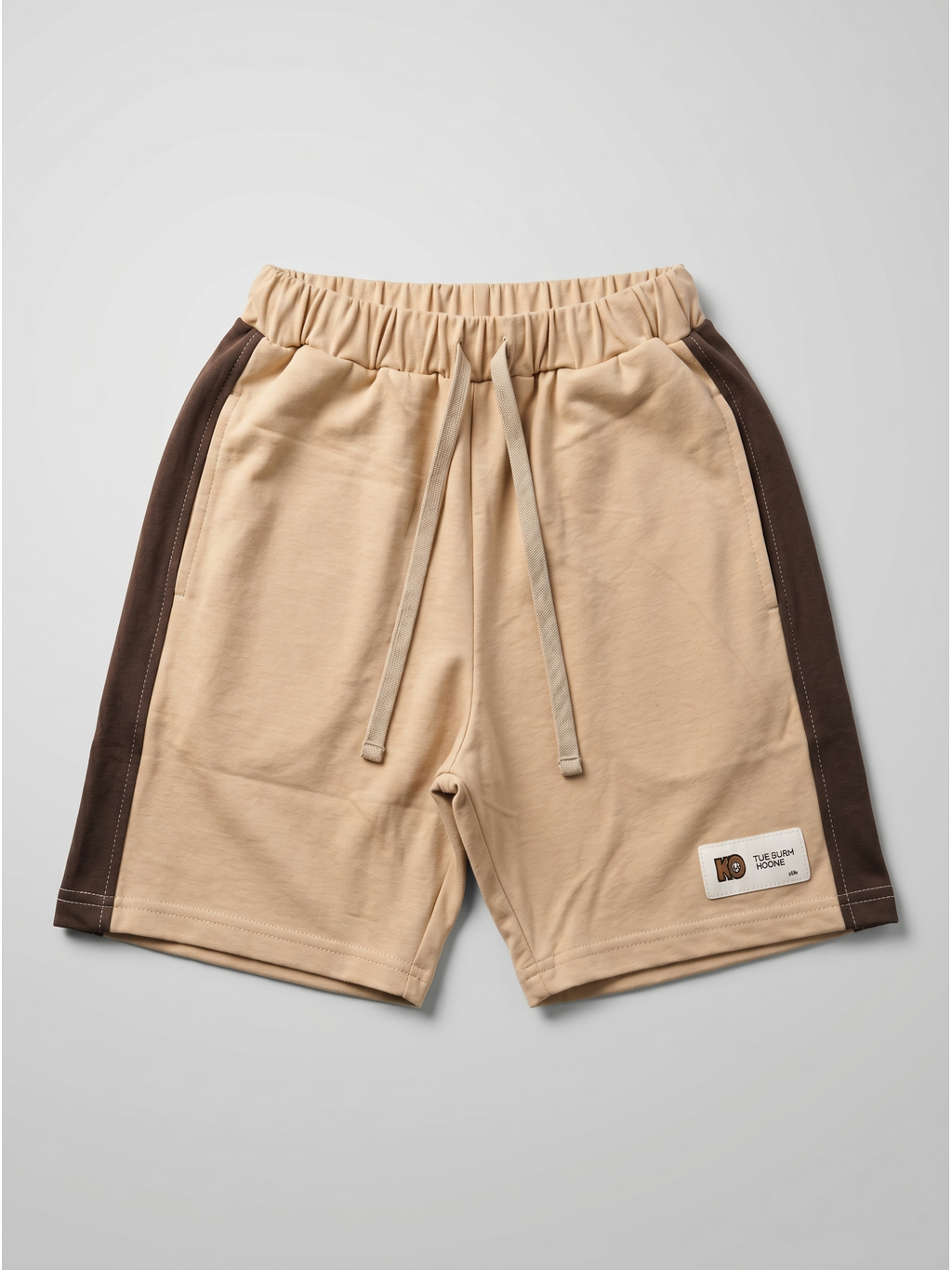 Beige & Brown Kids Bermuda